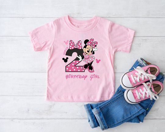 Minnie Mouse Birthday Girl Shirt, Disney Birthday Party, 2nd Birthday Gift
