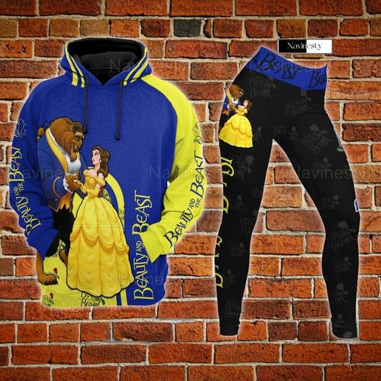 Beauty And The Beast Legging Hoodie Set, Disney Princess Belle Hoodie