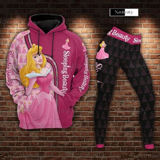 Aurora Disney Princess Hoodie Legging, Princess Aurora 3D Hoodie