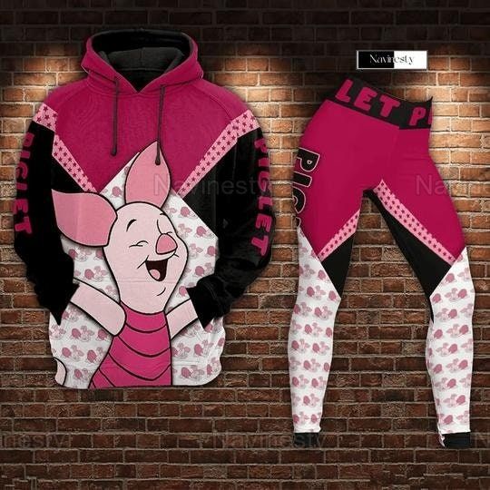 Piglet Hoodie Legging Set, Disney Piglet Hoodie, Winnie The Pooh Movie Hoodie Legging