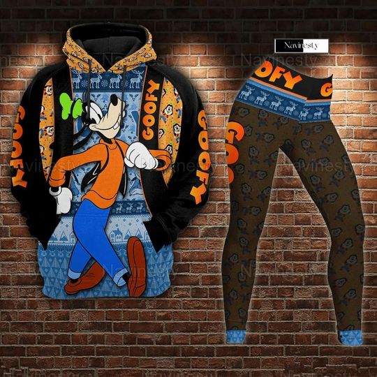 Goofy Hoodie Legging Set, Goofy Disney Hoodie, Goofy Dog Hoodie