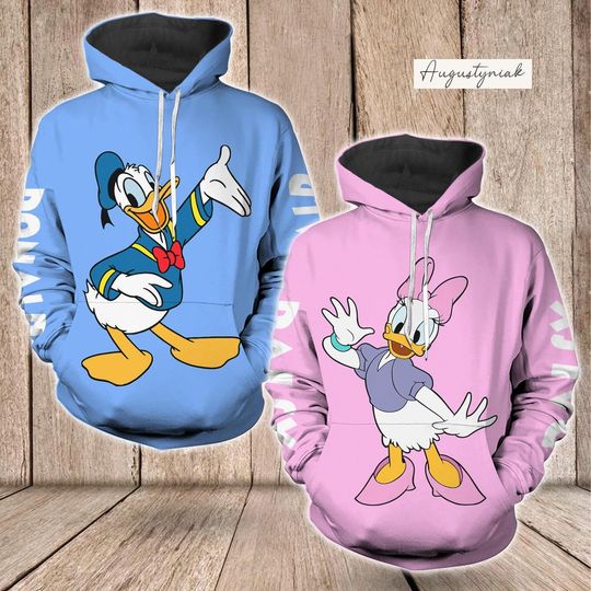 Donald And Daisy Couple Hoodie, Disney Couple Hoodie, Matching Hoodies