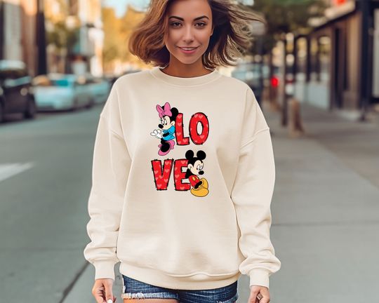 Minnie and Mickey Couple Sweatshirt, Valentine's Day Gift Ideas, Disney Couple Shirt