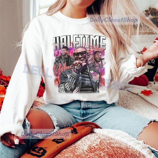 Usher Music Shirt, Vintage Usher Halftime Show Album lyrics Swetshirt