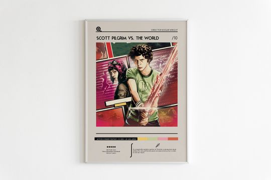 Scott Pilgrim vs. The World Movie Poster, Minimalist Movie Poster