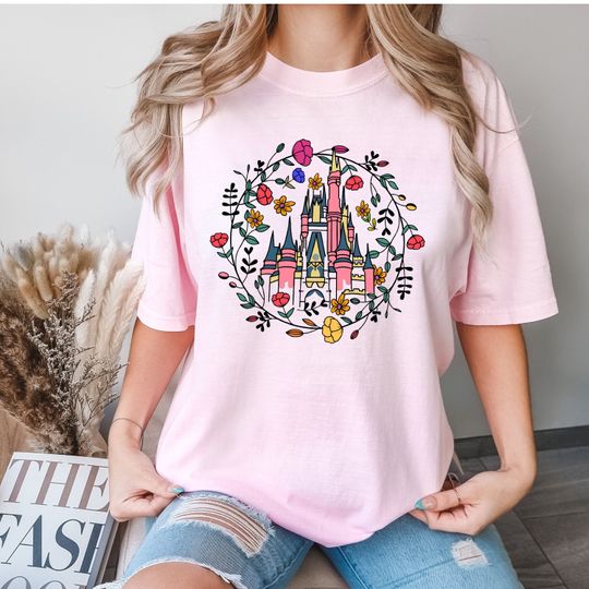 Magic Kingdom Castle Shirt, Princess Castle Shirt, Floral Castle Shirt, Disney Magical Castle Tee, Magical Vacation Shirt