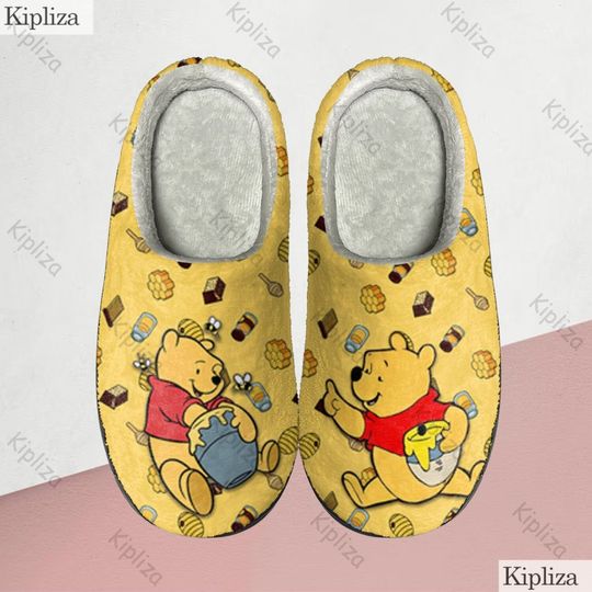 Winnie The Pooh Cozy Winter Slippers, Disney Winnie The Pooh Winter Shoes