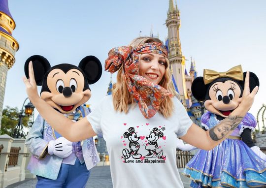 Disney Minnie Mickey Ears Love Shirt, Disneyworld Cruise Family Meme Shirts, Disneyland Funny Mickey  Shirt
