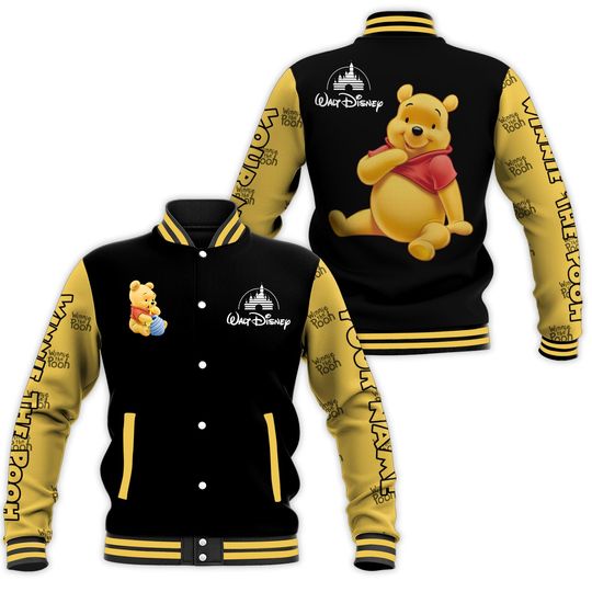 Personalized Winnie The Pooh Disney Baseball Jacket