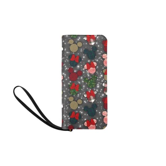 Mickey Christmas Paper Wristlet Wallet | Disney Wallet | Disney Wrist Wallet