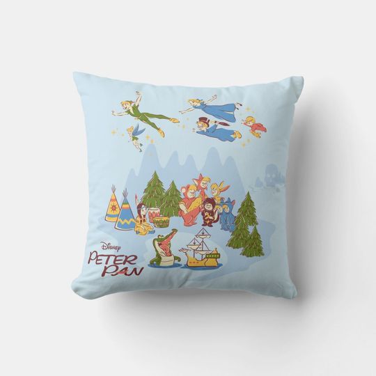 Peter Pan Disney Throw Pillow, Disney Fan Gift, Disney Decor