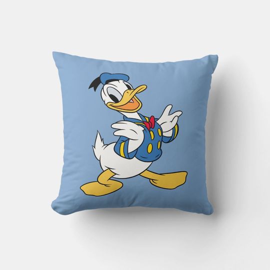 Donald Duck Disney Throw Pillow, Disney Fan Gift, Disney Decor
