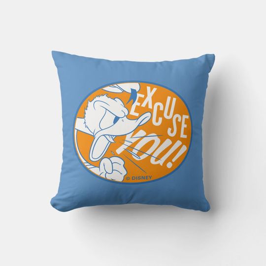 Donald Duck Disney Throw Pillow, Disney Fan Gift, Disney Decor