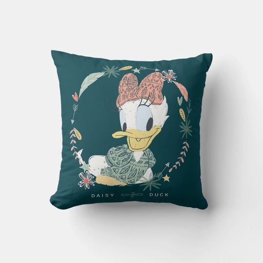 Daisy Duck Disney Throw Pillow, Disney Fan Gift, Disney Decor