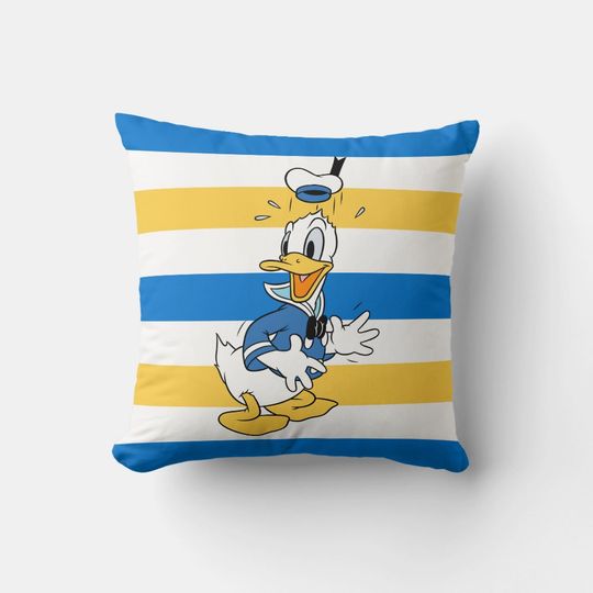 Donald Duck Surprise Disney Throw Pillow, Disney Fan Gift, Disney Decor