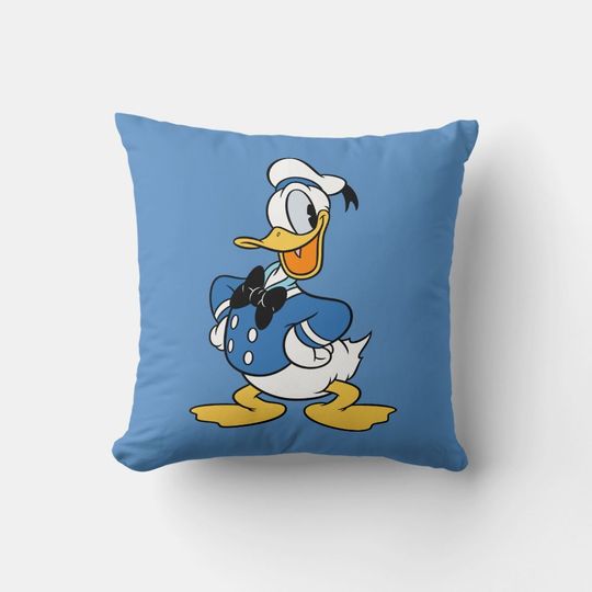 Donald Duck Smile Disney Throw Pillow, Disney Fan Gift, Disney Decor