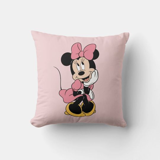 Minnie Mouse Disney Throw Pillow, Disney Fan Gift, Disney Decor