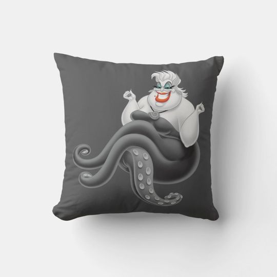 Ursula An Evil Pose Disney Throw Pillow, Disney Fan Gift, Disney Decor