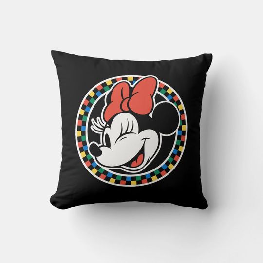 Minnie Mouse Disney Throw Pillow, Disney Fan Gift, Disney Decor
