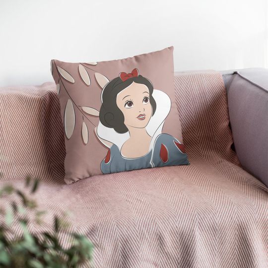 Snow White Princess Disney Throw Pillow, Disney Fan Gift, Disney Decor