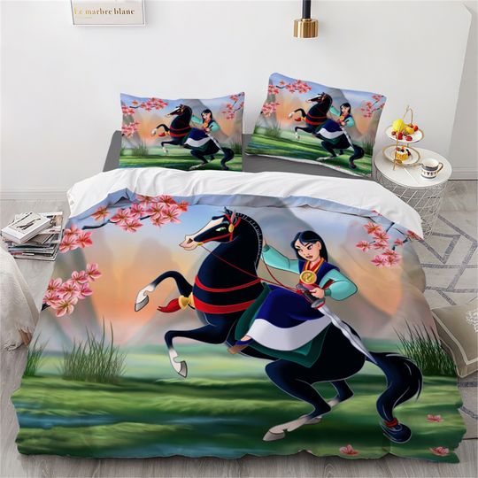 Disney Mulan Printing Three Piece Bedding Sets