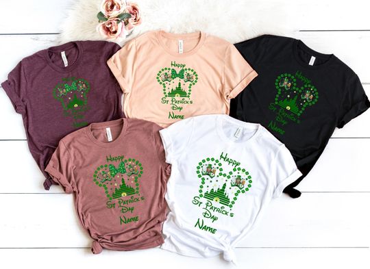 Personalized Mickey And Friends St Patrick's Day Disney Shirt, St Patrick's Day Shirt, Lucky Shirt, Matching Family St Patrick's Day Shirt