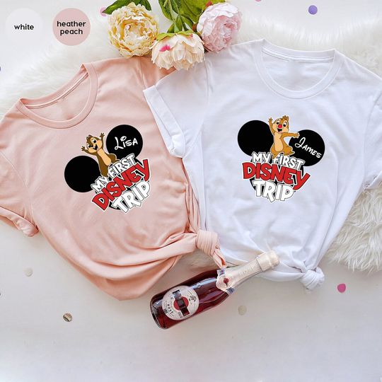 First Disney Trip Shirts, Chip and Dale Shirt,  Disneyland Shirts, Epcot Shirts, Disney World Shirts