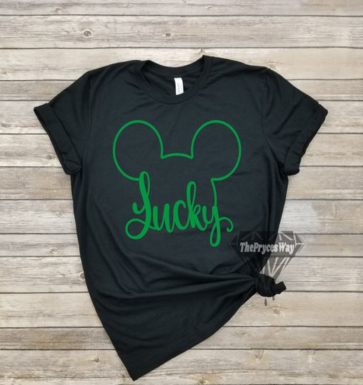 Lucky Mickey Mouse Shirt,Minnie Mouse,Disney Shamrock Shirt