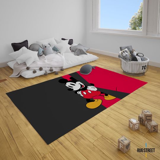 Mickey Mouse Pattern Rug, Disney Rug,  Baby Room Decor, Christmas Gift For My Child