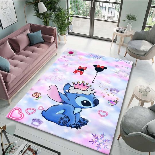 Disney's Lilo And Stitch Rug, Stitch Scream Newyear Rug, Disney's Lilo And Stitch