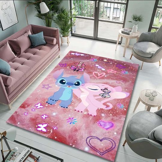 Disney's Lilo And Stitch Rug, Stitch Scream Newyear Rug, Disney's Lilo And Stitch