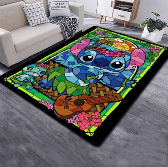 Disney's Lilo And Stitch Rug, Stitch Scream Newyear Rug, Disney's Lilo And Stitch Carpet