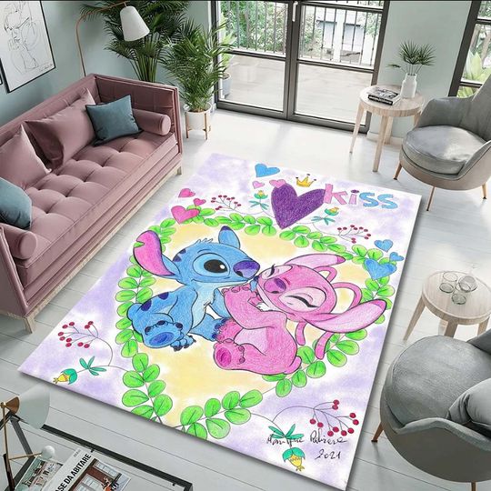 Disney's Lilo And Stitch Rug, Stitch Scream Newyear Rug