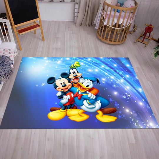 Mickey and Donald Duck Disney Kids Room Rug