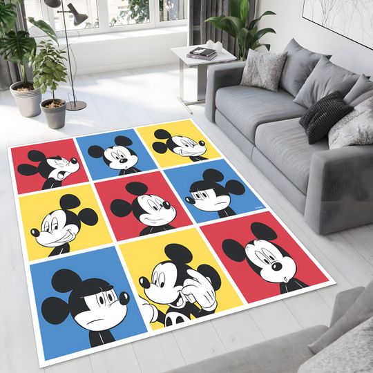 Mickey Mouse Disney Rug, Disney Fan Decor