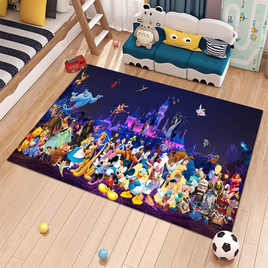 Mickey And Friends Disney Rug, Disney Fan Decor