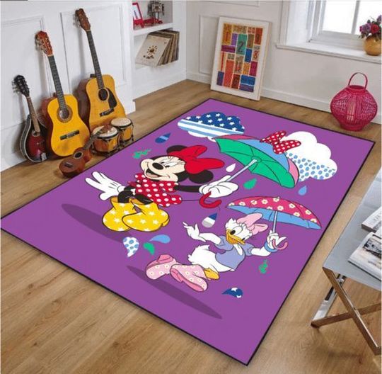 Minnie And Daisy Disney Rug, Disney Fan Decor