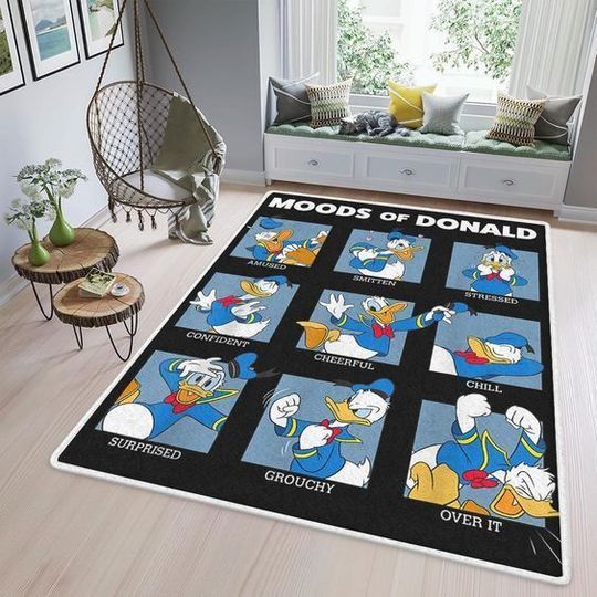 Moods Of Donald Disney Rug, Disney Fan Decor