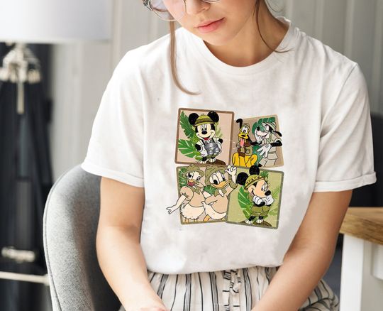 Disney Mickey and Friends Safari Shirt, Disney Animal Kingdom Shirt, Animal Kingdom Mickey Safari Tee