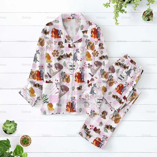 Lady And The Tramp Pajamas Set, Disney Lady Tramp Pajamas