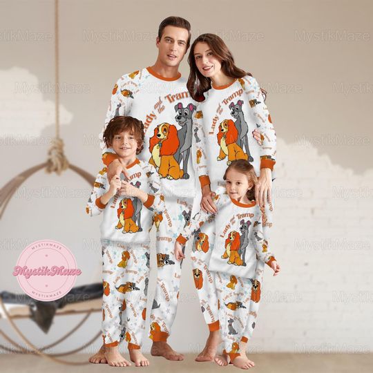Lady And The Tramp Pajamas Set, Disney Lady And The Tramp Pajamas