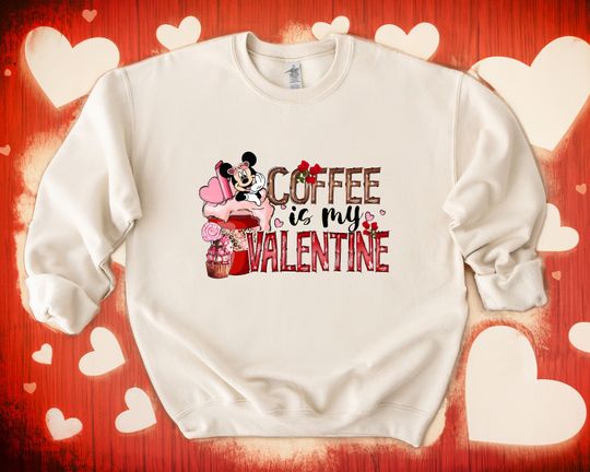 Coffee Is My Valentine Mickey Shirt, Disney Coffee Lovers Shirt