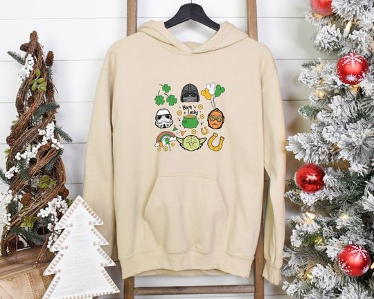 Star Wars Disney St Patrick's Day Hoodie, Shamrock Hoodie, Disney Lucky Hoodie