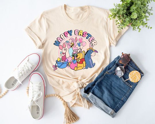 Winnie The Pooh Disney Easter Shirt, Family Easter Shirt, Easter Bunny Shirt, Easter Egg Shirt
