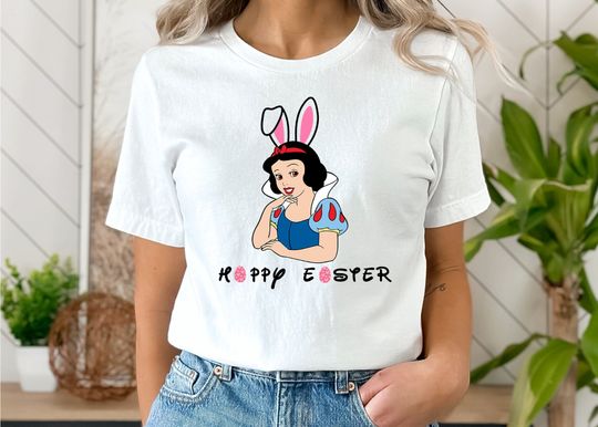 Snow White Princess Disney Easter Shirt, Family Easter Shirt, Easter Bunny Shirt, Easter Egg Shirt
