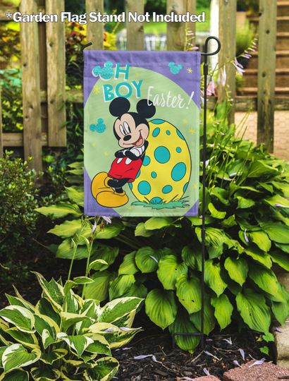 Oh Boy Easter Mickey Mouse Disney Easter Garden Flag, Easter Day Garden Flag