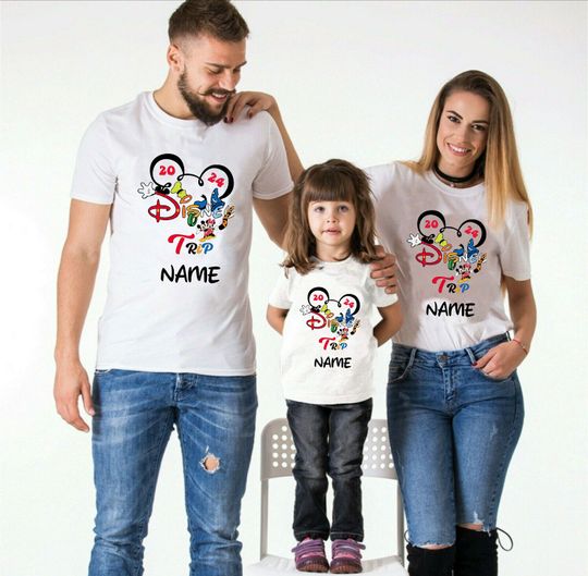 Discover Disneyland Family Personalised T shirts, Disney Trip 2024