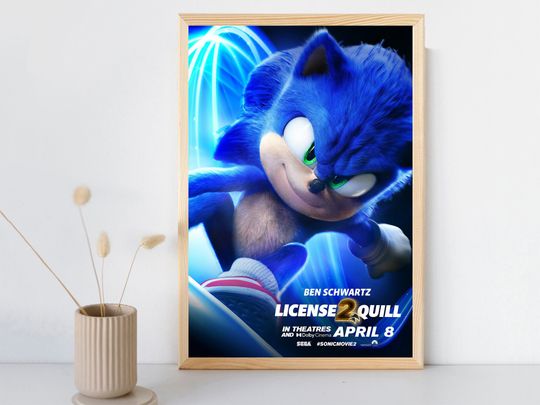 Sonic the Hedgehog 2 Movie Poster, 2023 Film Poster