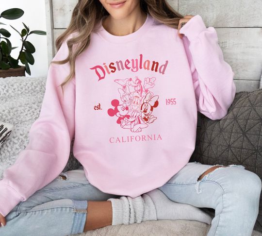 Disneyland California Est. 1955 Sweatshirt, Disney Valentine's Day