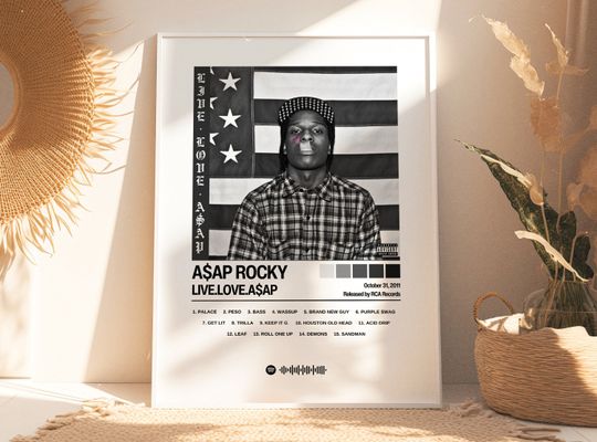 Discover Asap Rocky Poster | Live Love Asap Poster | Album Cover Posters